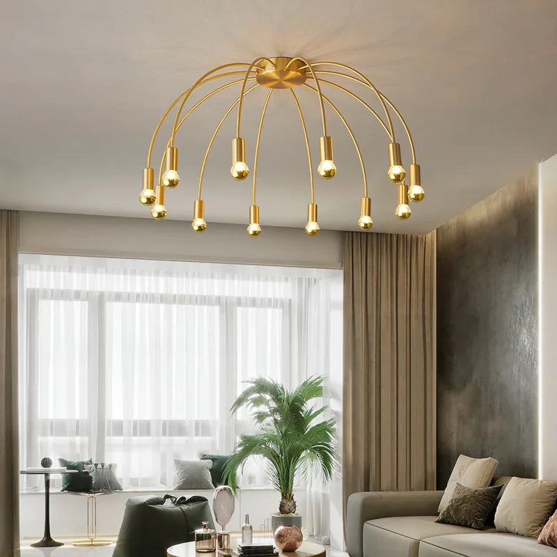 lampe étoilée de luxe en cuivre haricot magique - vue 5 sur 9