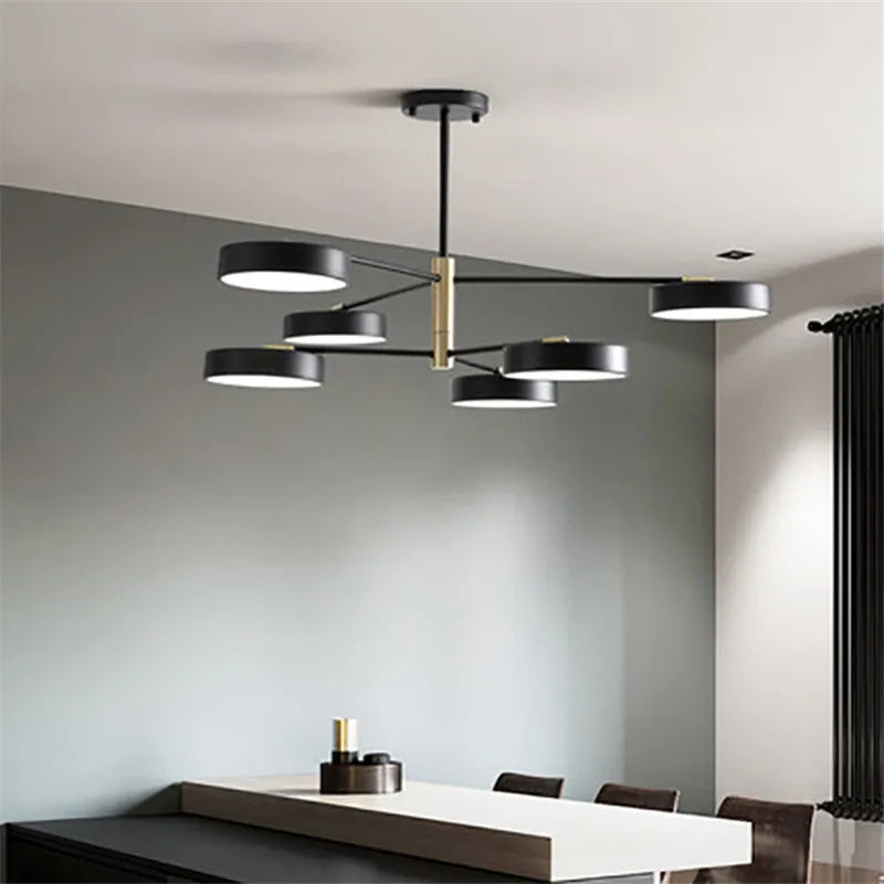 lustre led moderne nordique simple pour décoration intérieure - vue 4 sur 11