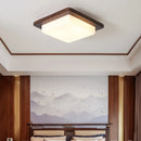 Bois véritable moderne LED lustres lumières d'intérieur pour chambre étude salon décoration de la maison lampes luminaire éclairage en caoutchouc lumière