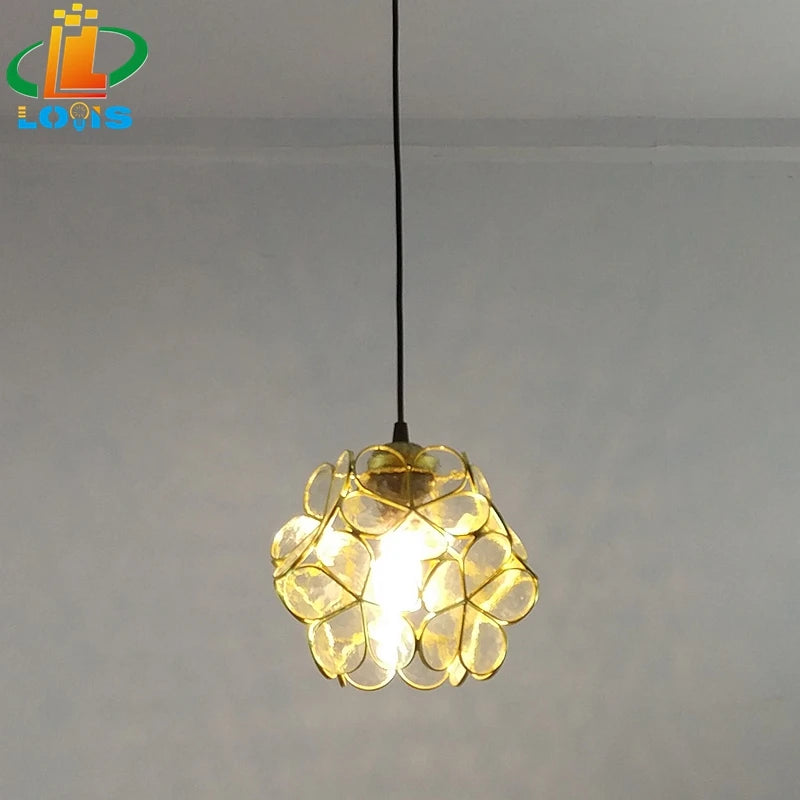 lampe à pétales en verre style nordique pour décoration intérieure - vue 5 sur 18