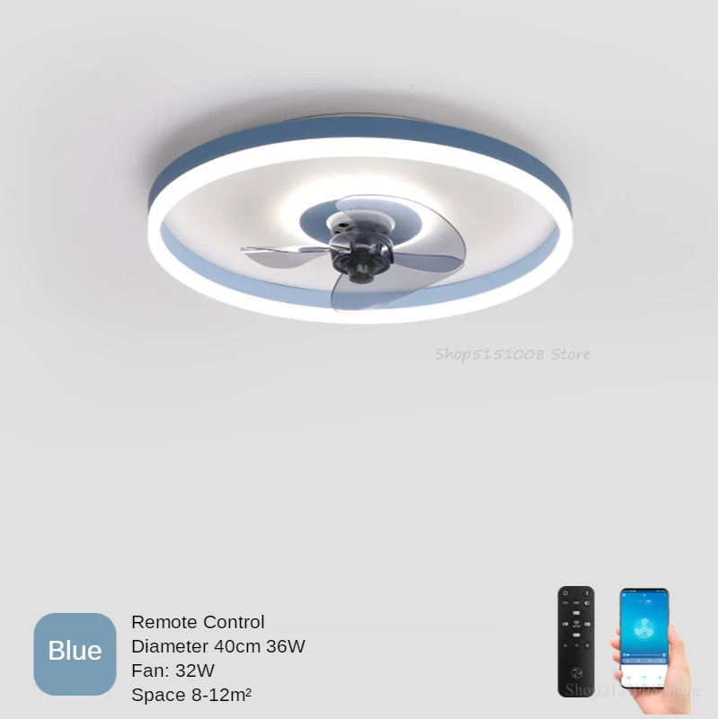 plafonnier moderne avec ventilateur et leds 3 couleurs