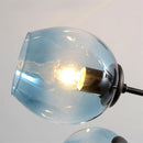 lustre nordique moderne en verre et fer pour décoration