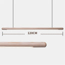 Minimalistische Pendelleuchte aus Holz mit LED-Band