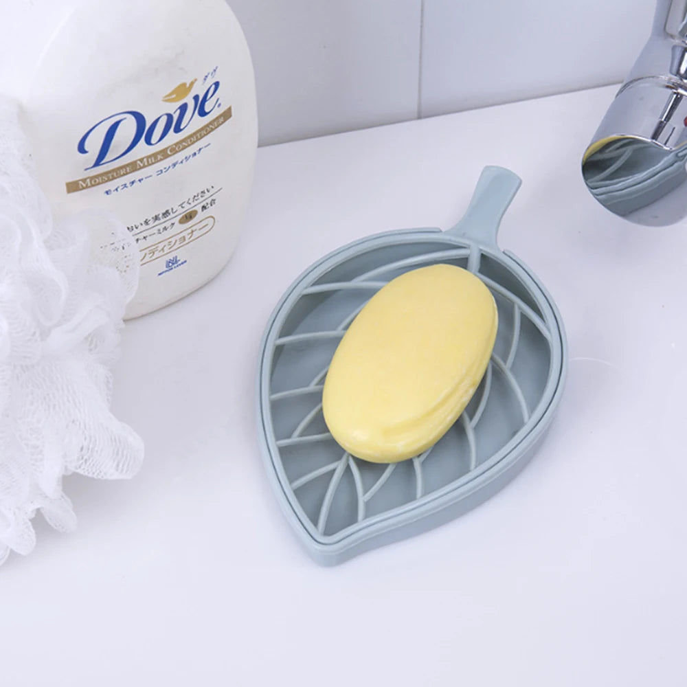 boîte à savon double couche en forme de feuille portable - vue 5 sur 8