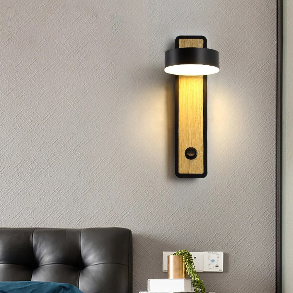 Applique murale LED nordique avec interrupteur 5W