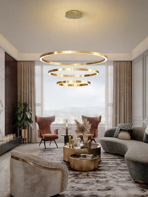 Kronleuchter im modernen nordischen Stil mit rundem Design für die Inneneinrichtung - vue 3 sur 14