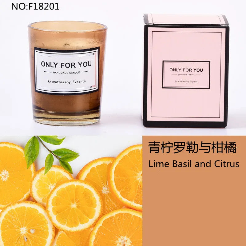bougie parfumée romantique en cire de soja artisanale avec huiles essentielles - vue 16 sur 26