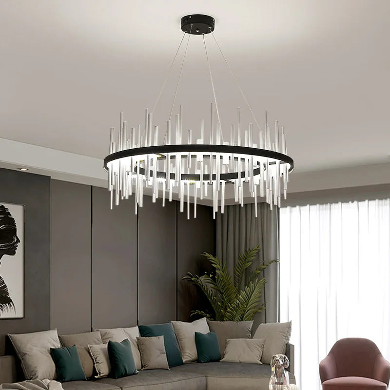 lustre nordique simple en acrylique à haute transmission lumineuse