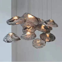 lustre en verre de luxe led post-moderne nordique créatif