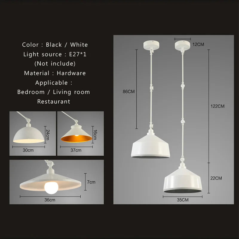 Moderne minimalistische Pendelleuchte aus Schmiedeeisen - vue 3 sur 27