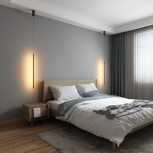 Moderne dekorative LED-Pendelleuchte im minimalistischen Design - vue 3 sur 8