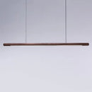 Minimalistische Pendelleuchte aus Holz mit LED-Band