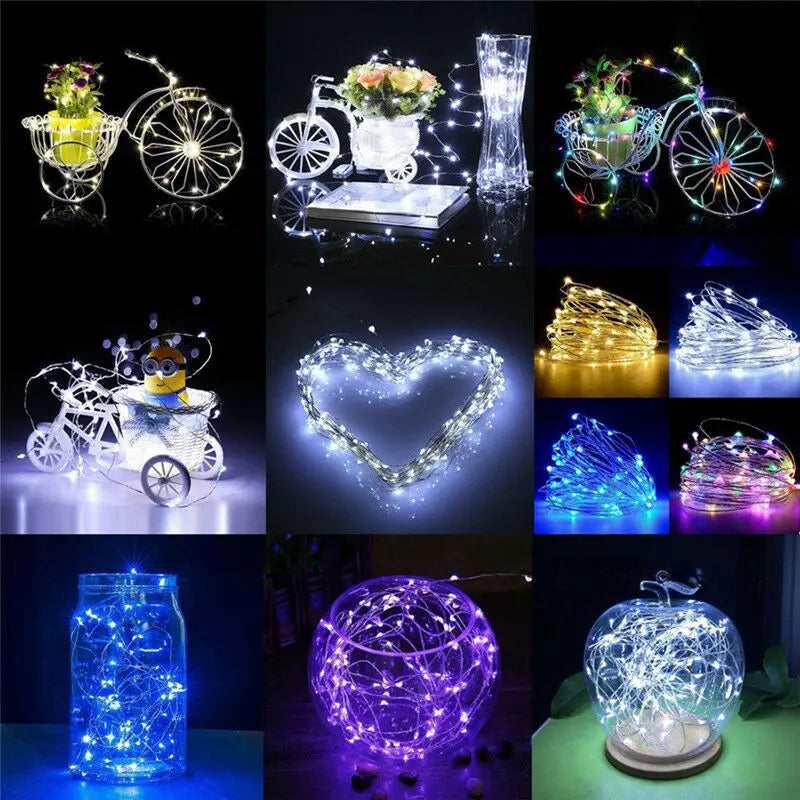 guirlande lumineuse led en fil de cuivre pour décorations de fête - vue 3 sur 15