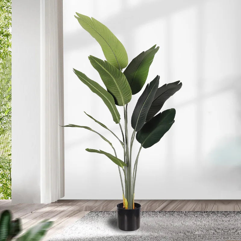 Artificial Green Plant, Plastic Banana Tree, Large Palm Turtle, Bamboo, Indoor Potted, Living Room, Home Decoration