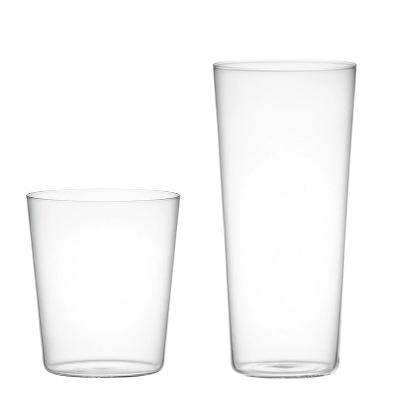 Verres fins style collins cocktail whisky jus eau