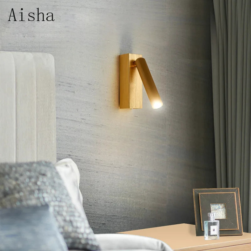 Moderne minimalistische drehbare LED-Wandleuchte zum Lesen - vue 3 sur 9