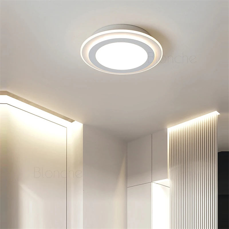 plafonnier nordique moderne à leds acrylique pour décoration intérieure - vue 5 sur 10