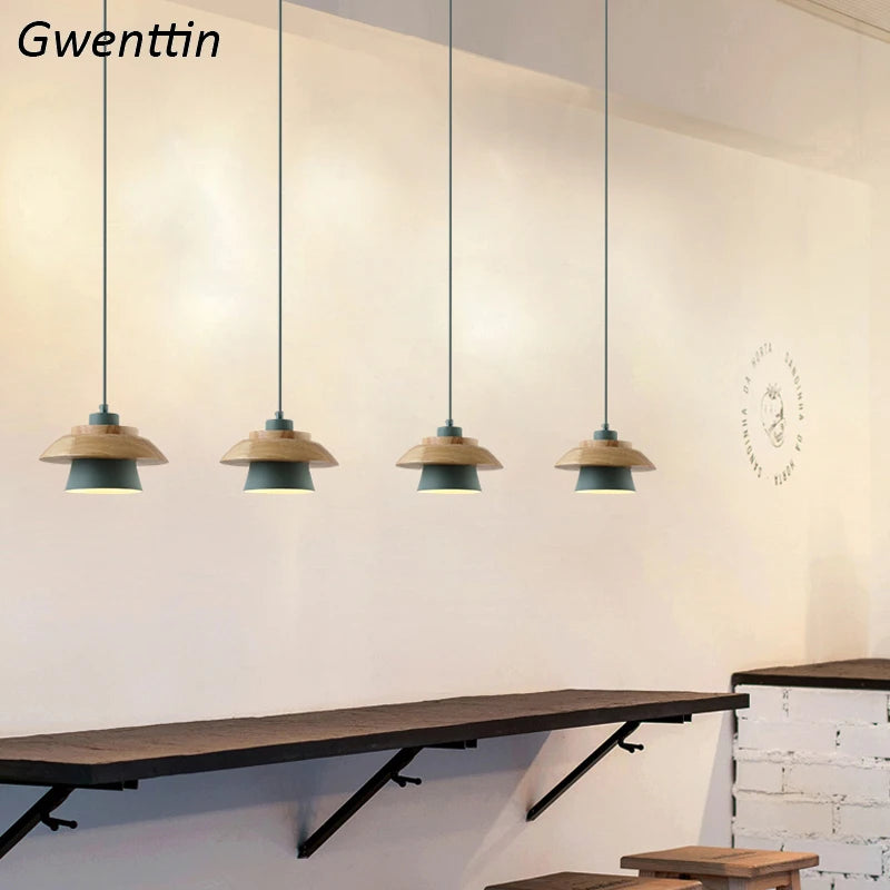 suspension en bois pour éclairage moderne et décoration - vue 6 sur 11