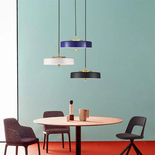 Nordic Revolve LED-Pendelleuchte aus Metall modern für Restaurant und Bar - vue 4 sur 9