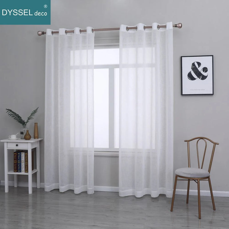 Voilage tulle léger rayé style moderne salon chambre