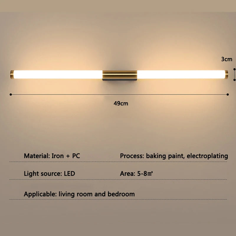applique murale led créatives nordiques luminaires intérieurs - vue 7 sur 8