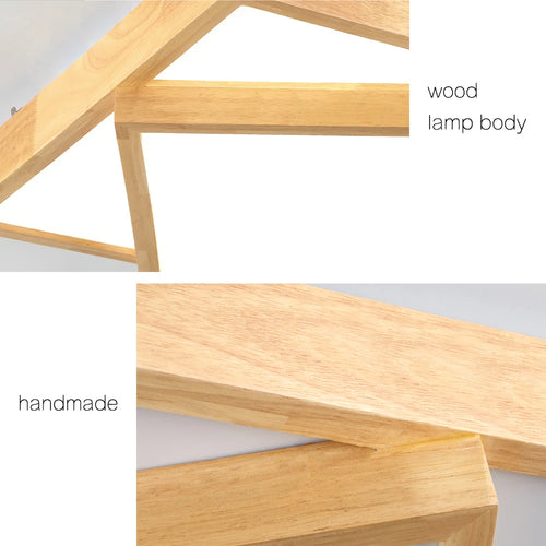 Moderne LED-Deckenleuchten aus Massivholz - vue 7 sur 6