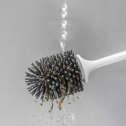 brosse de nettoyage murale à long manche en silicone