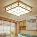 Japanische LED-Deckenleuchte aus Holz für stilvolle Beleuchtung