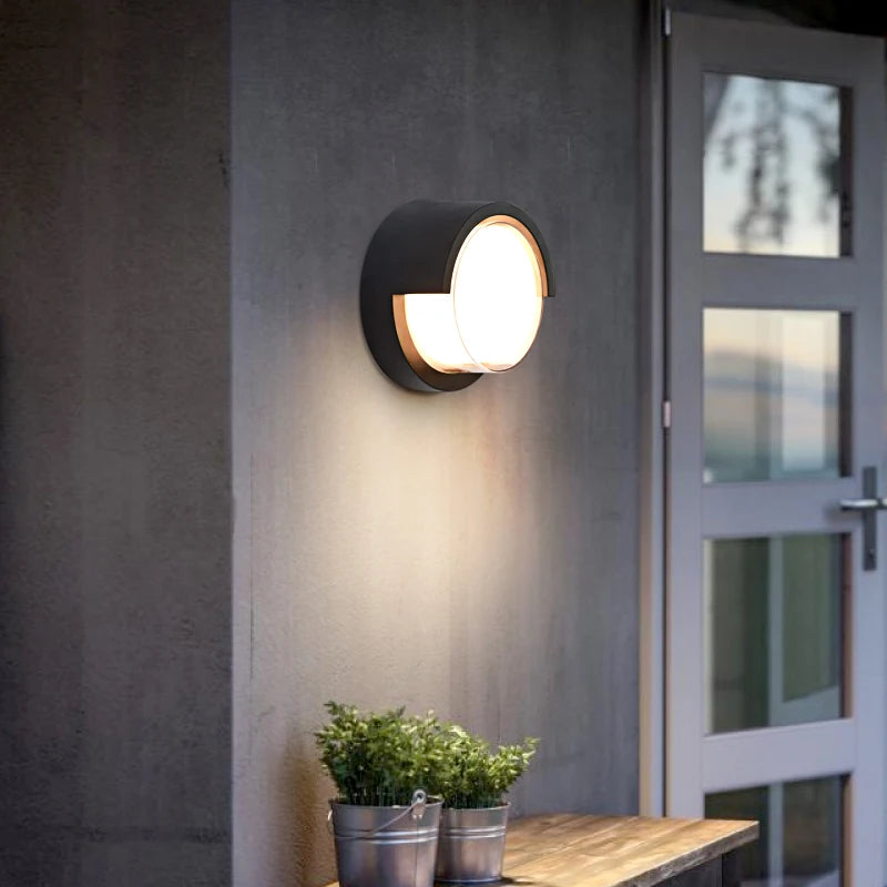 Éclairage mural extérieur moderne étanche IP54 porche balcon terrasse lampe applique jardin en aluminium décor à la maison applique murale lampe - vue 3 sur 10