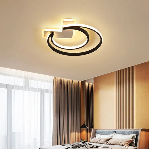 Runde LED-Deckenleuchte mit Fernbedienung für modernes Interieur - vue 2 sur 12