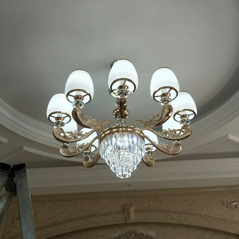 lustre moderne en cristal pour un éclairage élégant et raffiné - vue 6 sur 12