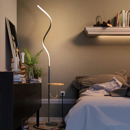 lampadaire led courbe moderne décoration nordique lampes debout luminaires