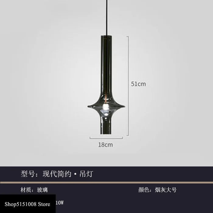 lampes suspendues post-modernes nordiques en verre de luxe - vue 6 sur 12