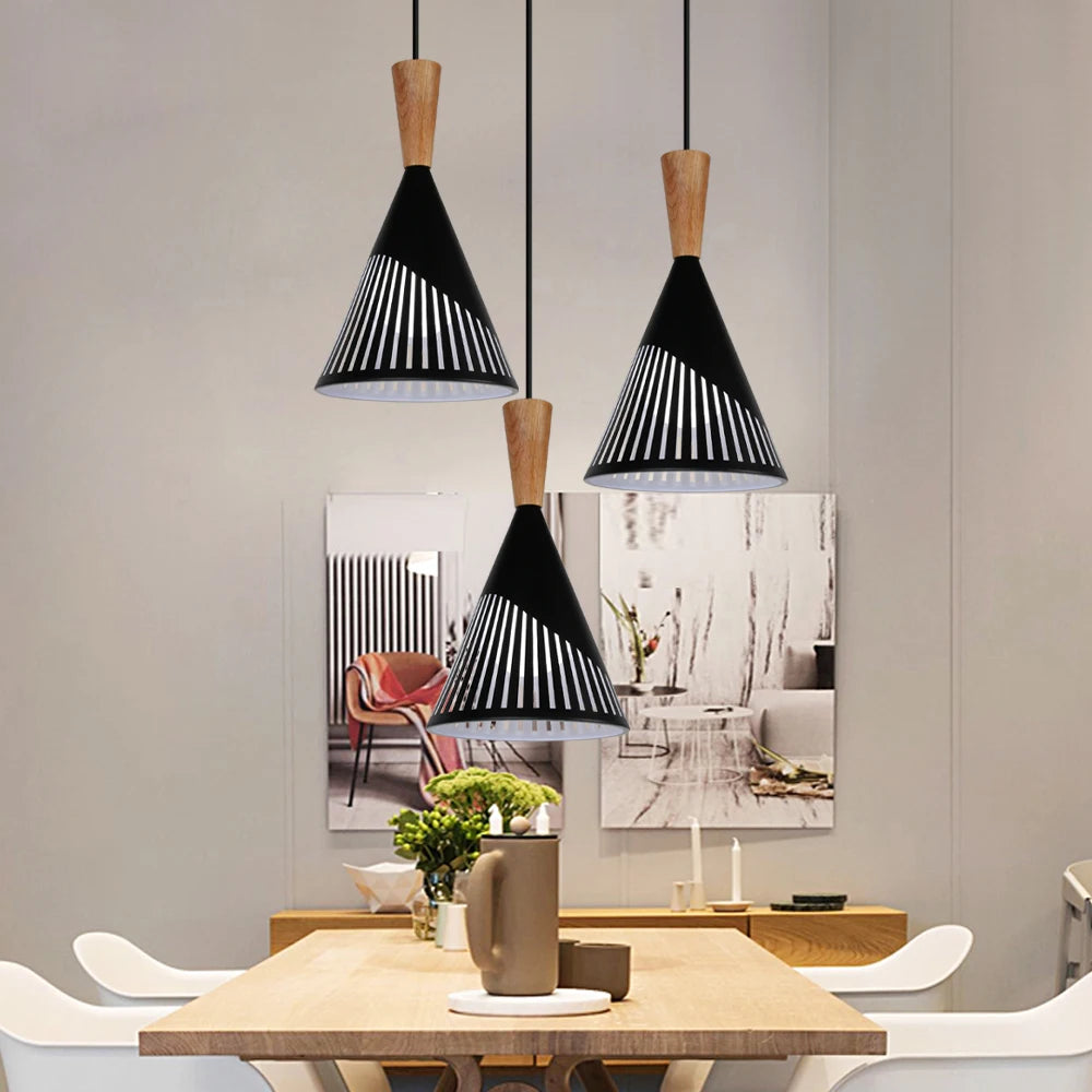 suspension loft vintage avec abat-jour industriel moderne - vue 3 sur 13