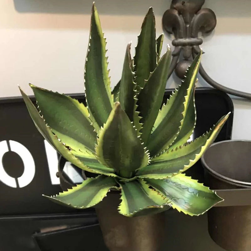 plantes succulentes artificielles décoratives en plastique à épines de lotus - vue 10 sur 11