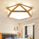plafonnier led simple en rondins art nordique géométrique creux