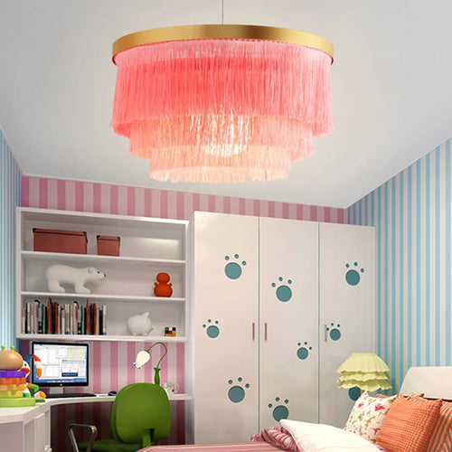 lustre romantique en fil de coton pour décoration intérieure - vue 3 sur 10