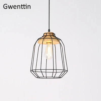 Moderne Pendelleuchte aus Holz mit LED-Beleuchtung für Pflanzen - vue 10 sur 12
