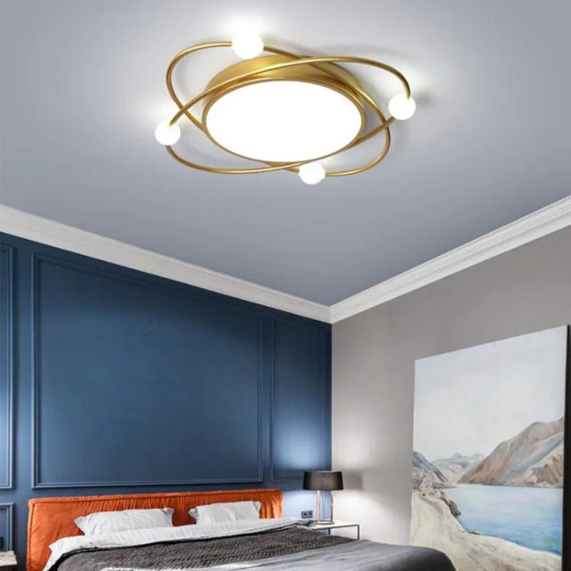 lustre rond moderne à led avec télécommande pour intérieur élégant - vue 6 sur 10