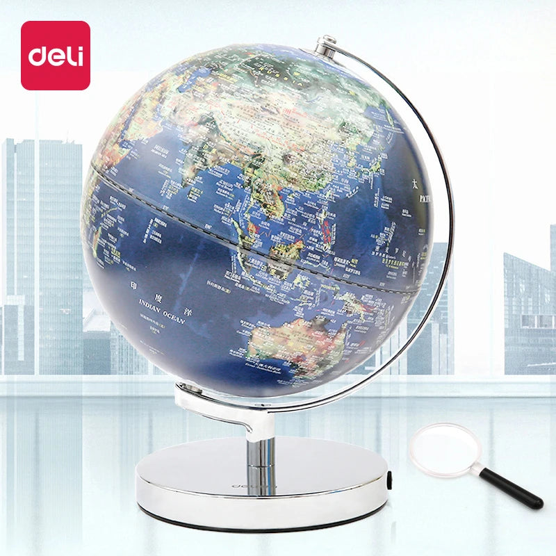 globe lumineux 3D éducatif pour bureau et enseignement de la géographie - vue 8 sur 7