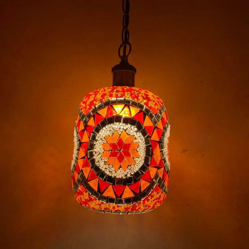 suspension LED en mosaïque turque style bohémien rétro vintage - vue 4 sur 14