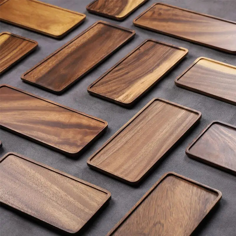 plateau en bois naturel pour fruits et collations