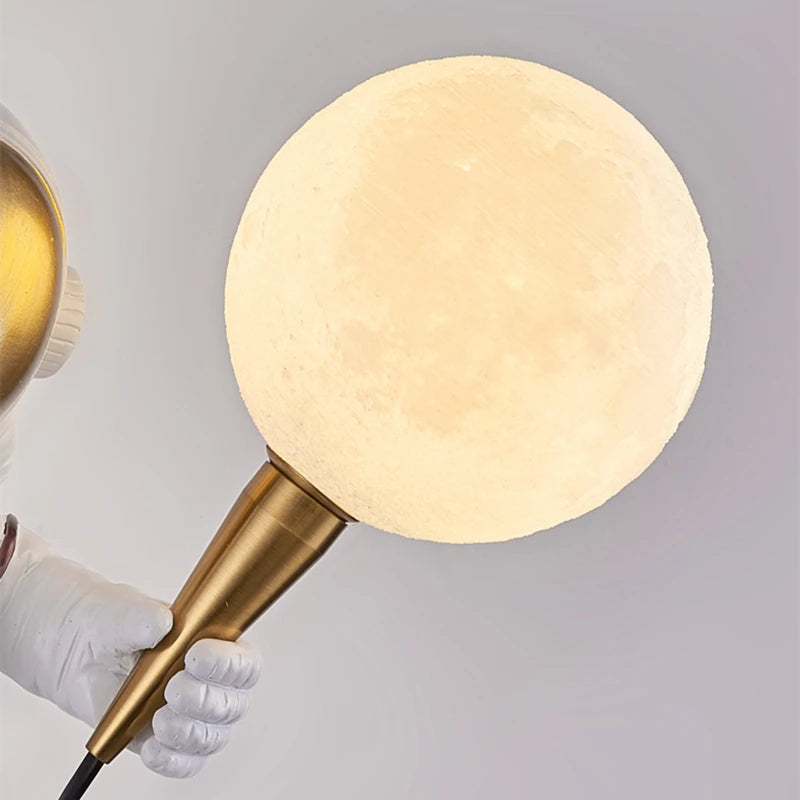 applique murale Nordique LED personnalité astronaute lune chambre d'enfant cuisine salle à manger chambre bureau balcon allée