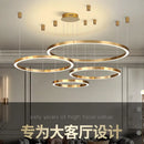 lustre led moderne brossé avec anneau lumineux