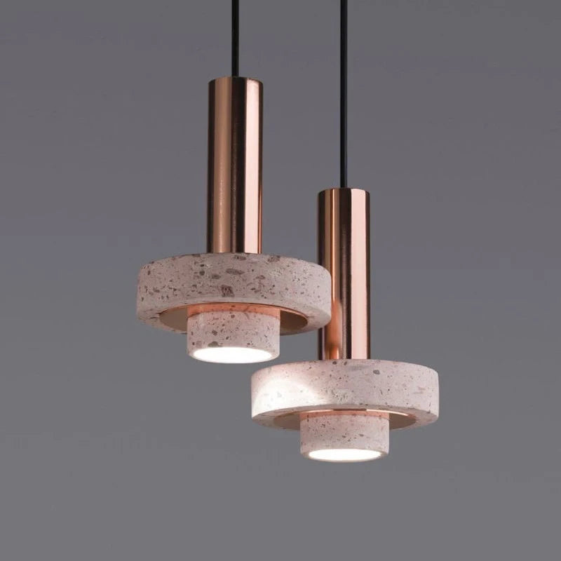 suspension led terrazzo nordique en aluminium pour hôtel bar