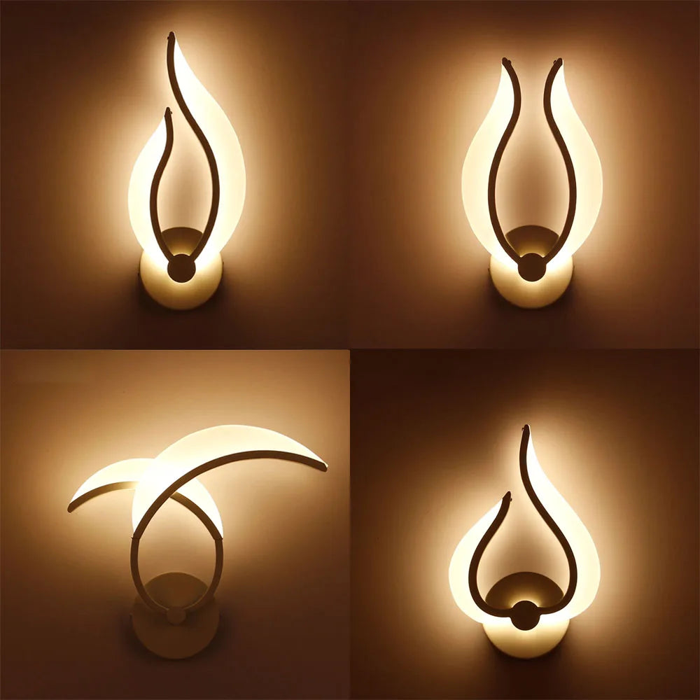 applique murale led acrylique moderne éclairage décoratif - vue 2 sur 14