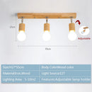 plafonnier moderne à leds en bois nordique pour intérieur