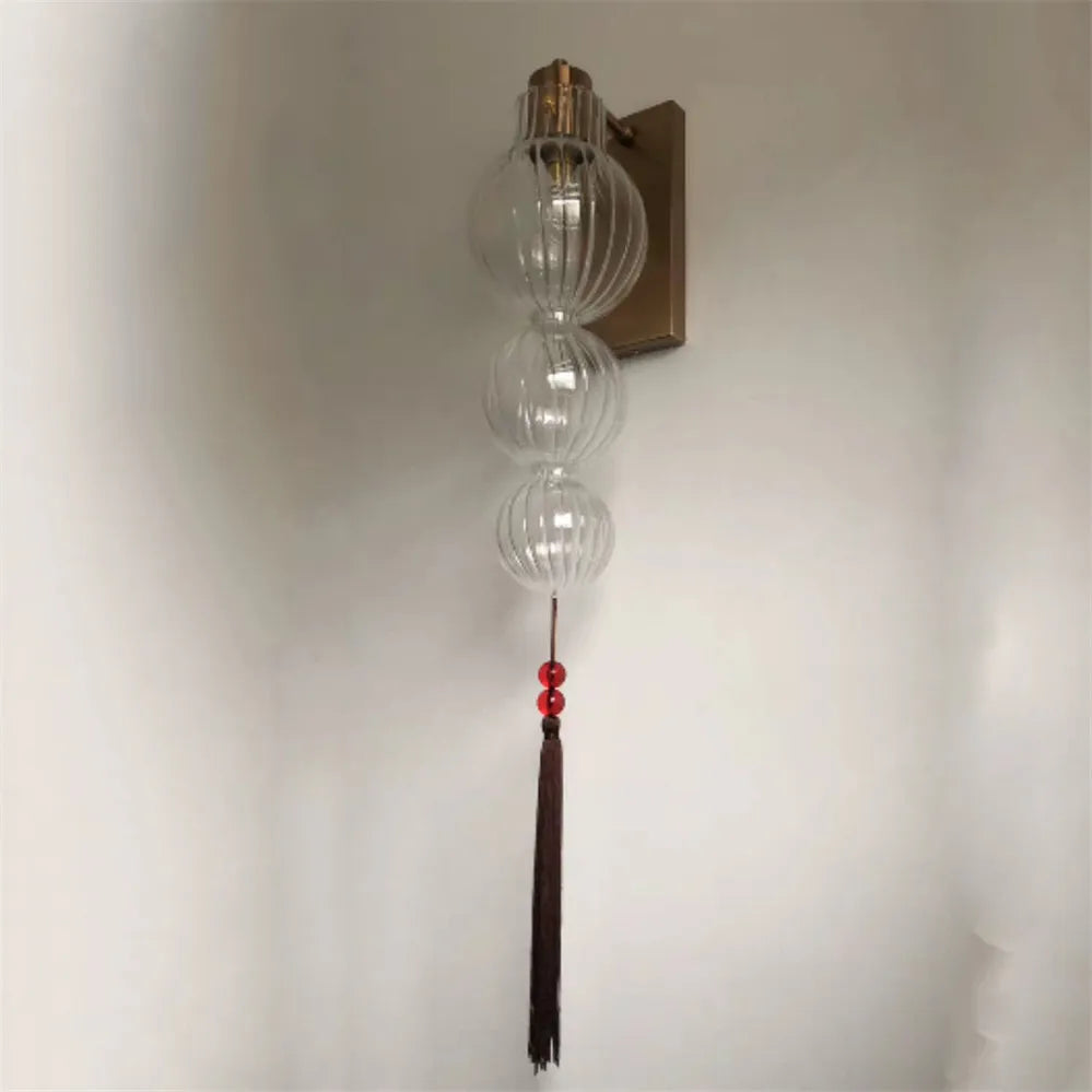 suspension Style chinois vitrail gourde gland lumières Loft salon cuisine Art déco intérieur luminaire - vue 10 sur 12