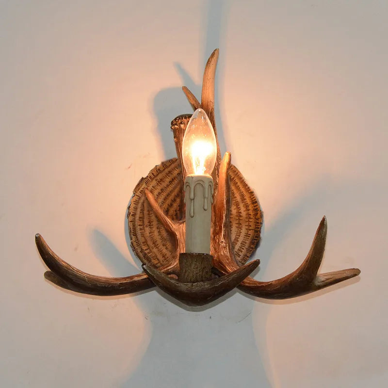 applique murale led en forme de bois de cerf en résine décorative - vue 7 sur 8