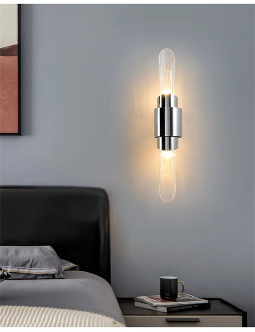 applique murale moderne en verre et cristal élégant